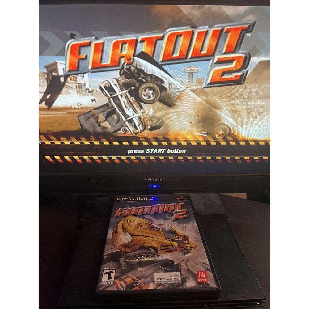 Flatout 2 (Sony PlayStation 2, 2006) PS2 Complete With Manual Tested!